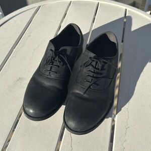 Camper Classic Black Leather Oxford Shoes Women's Casual Comfort Lace-up Flats